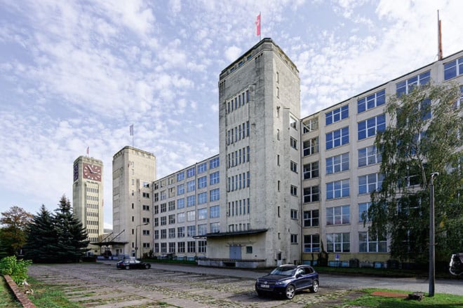 Uhrenturm im ehemaligen Nähmaschinenwerk in Wittenberge